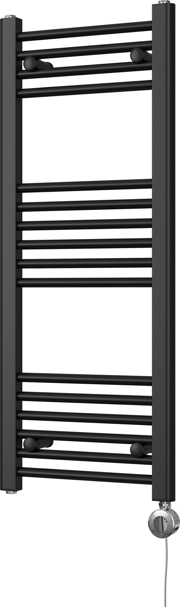 Zennor - Black Electric Towel Rail H1000mm x W400mm Straight 300w Thermostatic