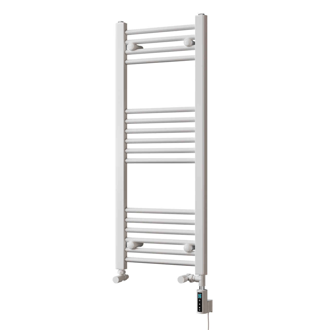 Zennor - White Dual Fuel Towel Rail H1000mm x W400mm Thermostatic WIFI - Straight