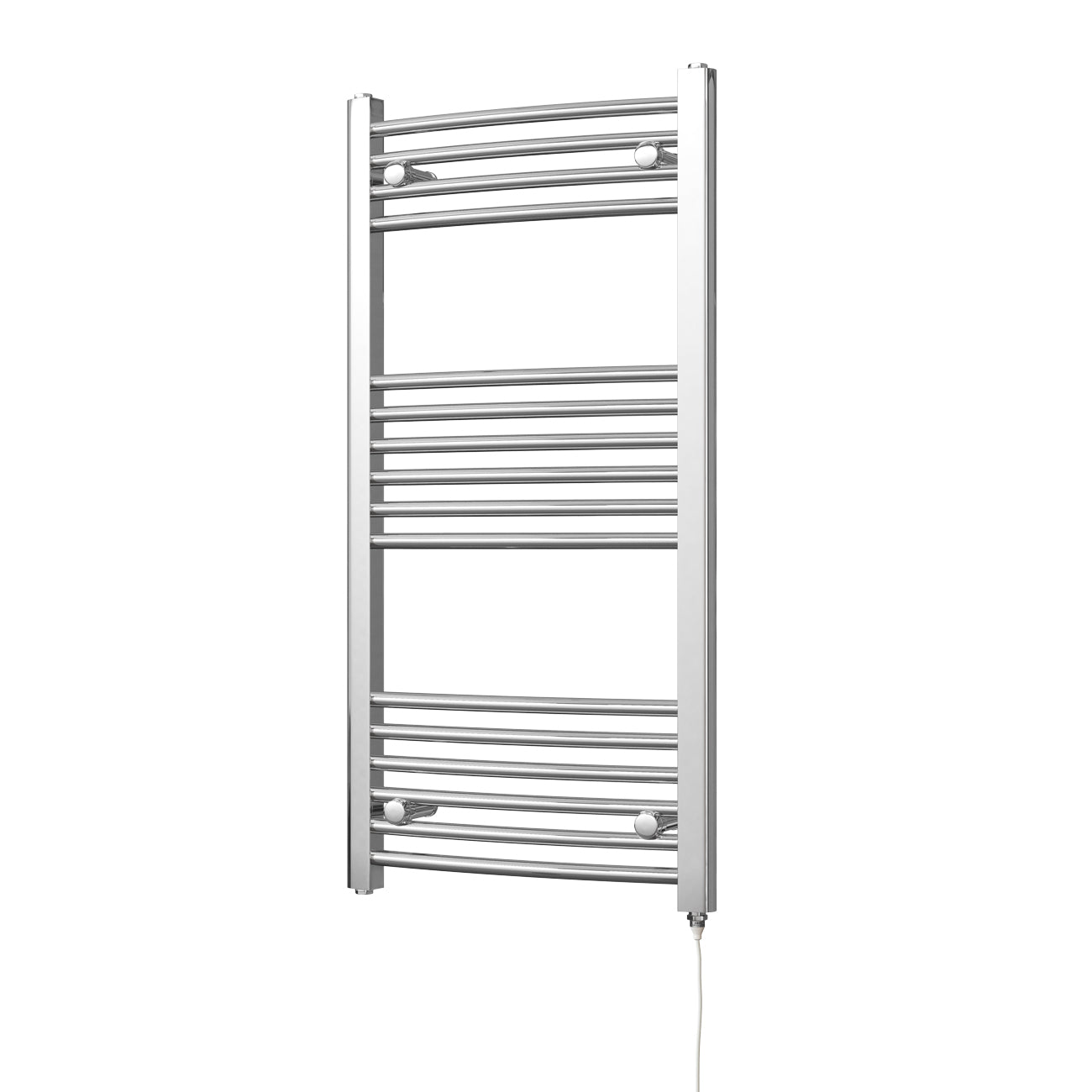 Zennor - Chrome Electric Towel Rail H1000mm x W500mm Curved 200w Standard
