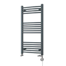 Zennor - Anthracite Dual Fuel Towel Rail H1000mm x W500mm Thermostatic - Curved