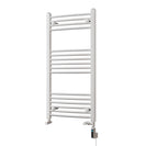 Zennor - White Dual Fuel Towel Rail H1000mm x W500mm Thermostatic WIFI - Curved