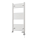 Zennor - White Dual Fuel Towel Rail H1000mm x W500mm Thermostatic - Curved
