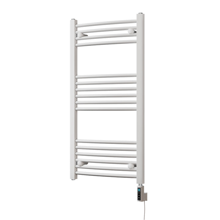 Zennor - White Electric Towel Rail H1000mm x W500mm Curved 400w Thermostatic WIFI