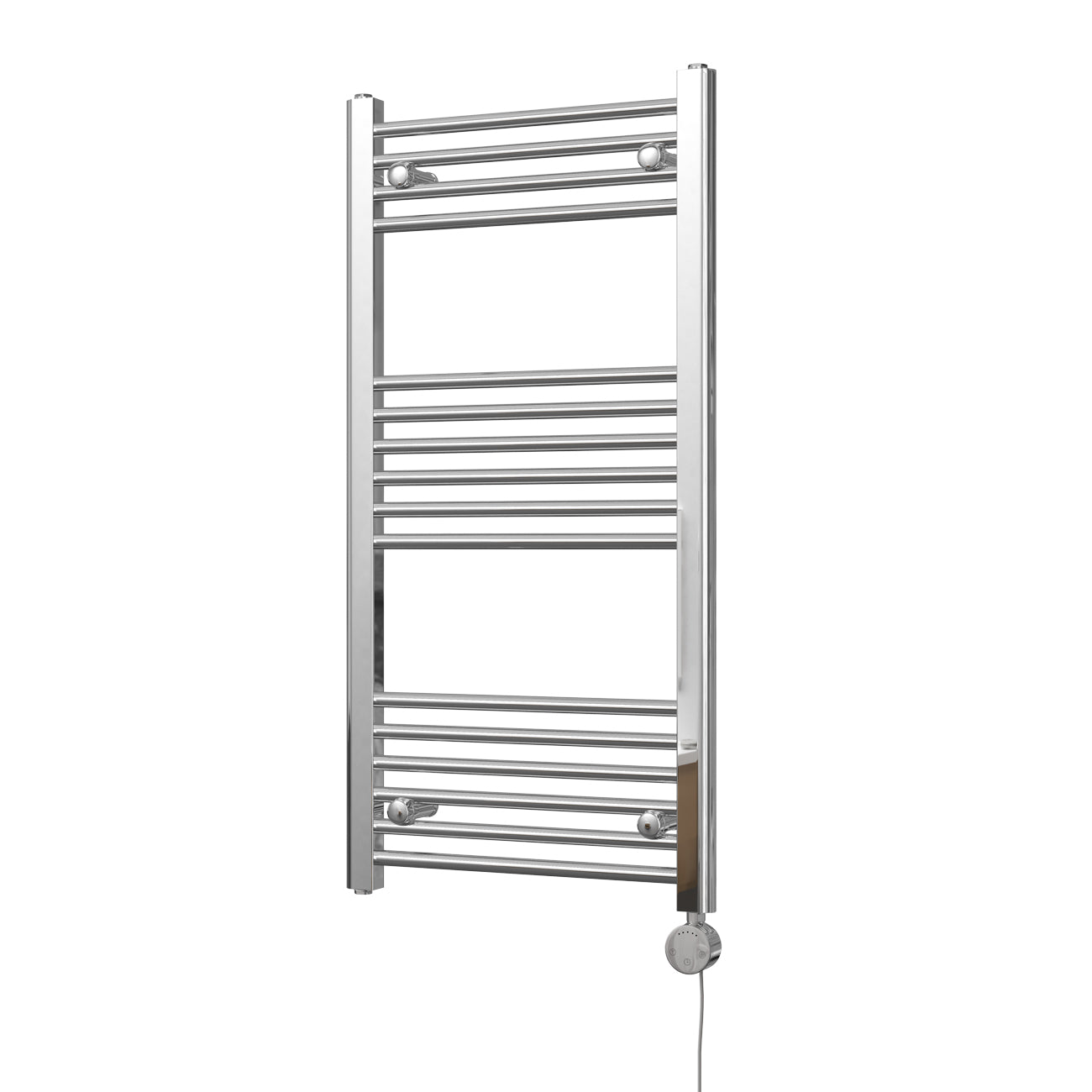 Zennor - Chrome Electric Towel Rail H1000mm x W500mm Straight 300w Thermostatic