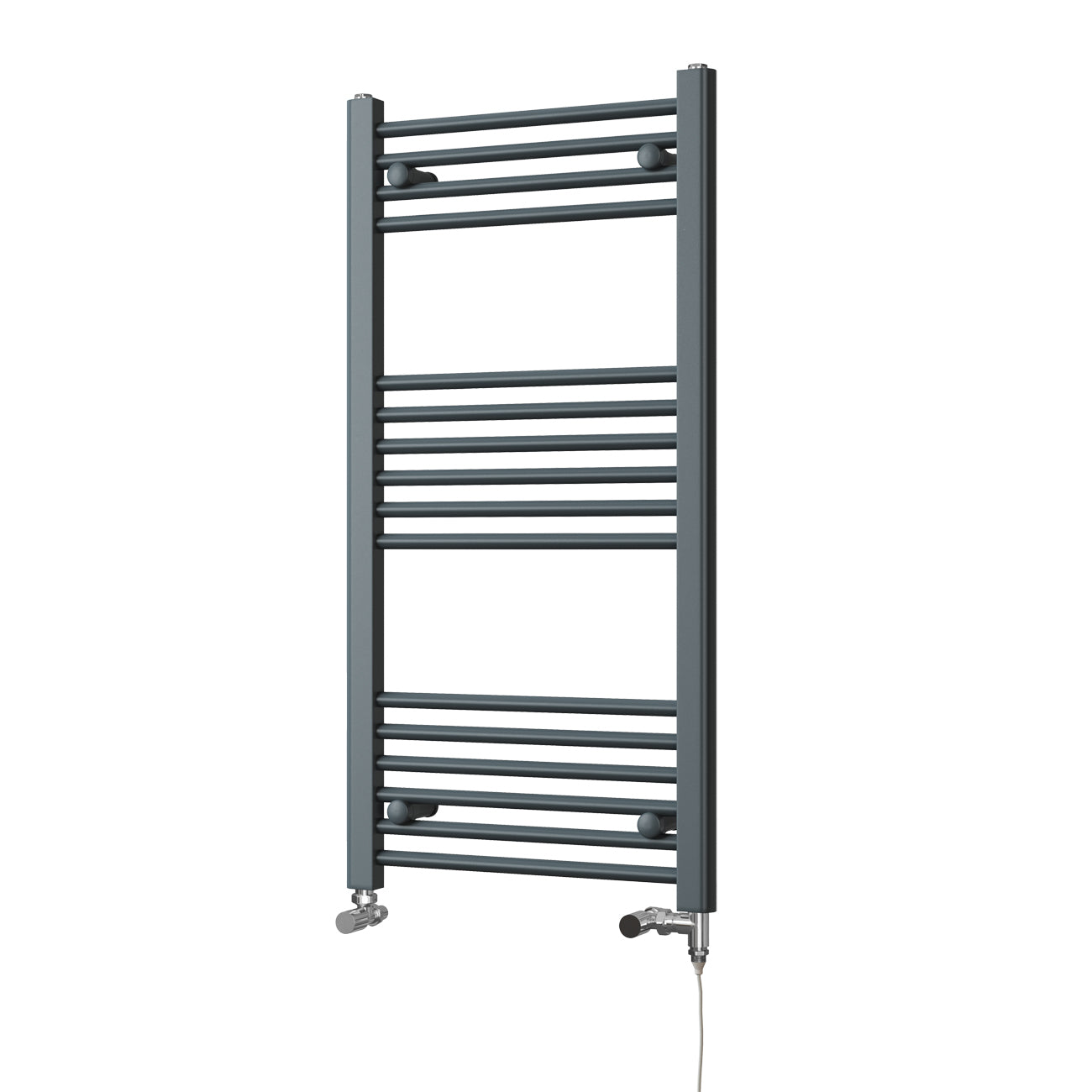 Zennor - Anthracite Dual Fuel Towel Rail H1000mm x W500mm Standard - Straight