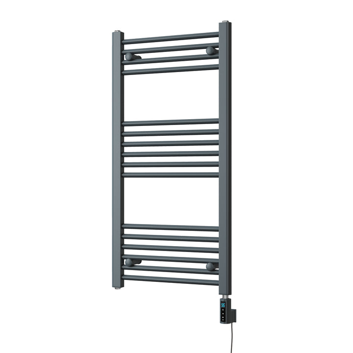 Zennor - Anthracite Electric Towel Rail H1000mm x W500mm Straight 300w Thermostatic WIFI