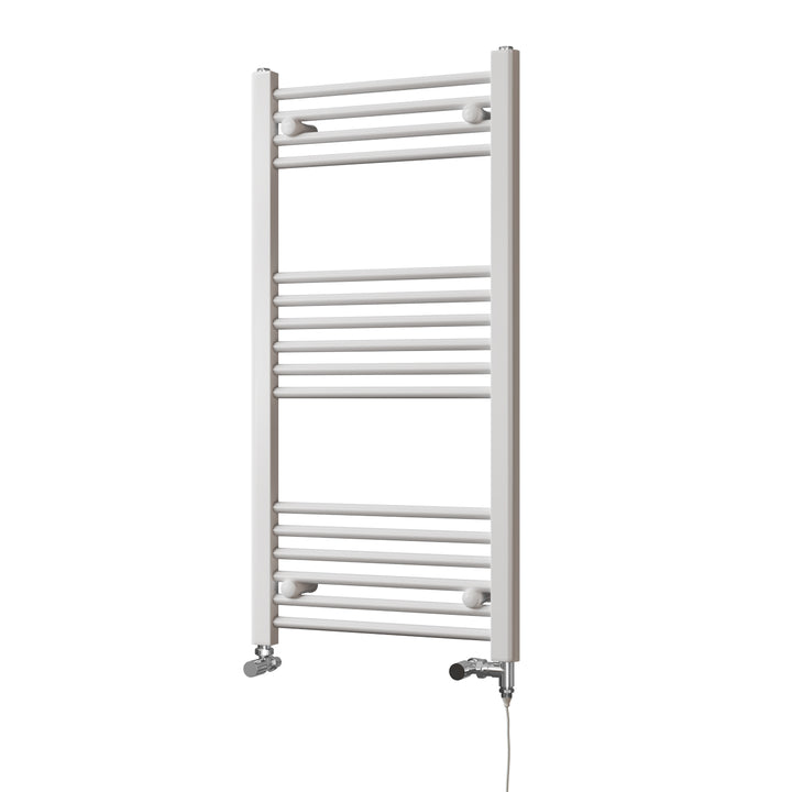 Zennor - White Dual Fuel Towel Rail H1000mm x W500mm Standard - Straight