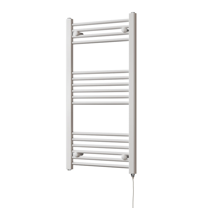 Zennor - White Electric Towel Rail H1000mm x W500mm Straight 400w Standard