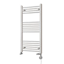 Zennor - White Dual Fuel Towel Rail H1000mm x W500mm Thermostatic - Straight