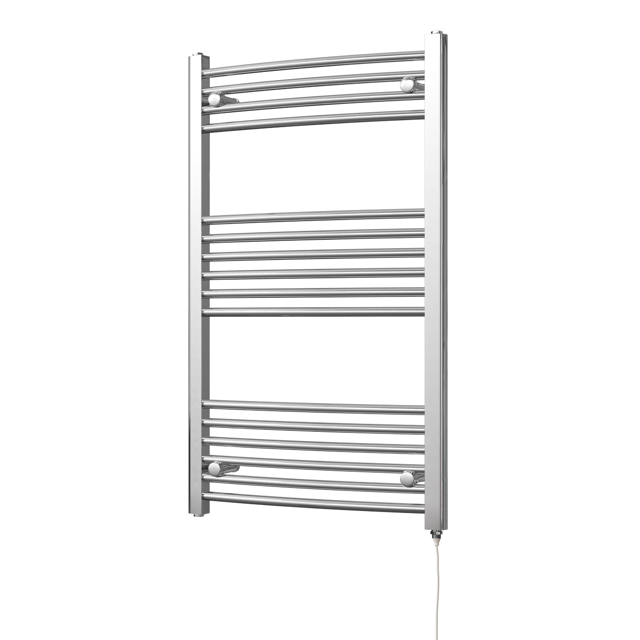 Zennor - Chrome Electric Towel Rail H1000mm x W600mm Curved 300w Standard
