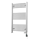 Zennor - Chrome Dual Fuel Towel Rail H1000mm x W600mm Thermostatic WIFI - Curved