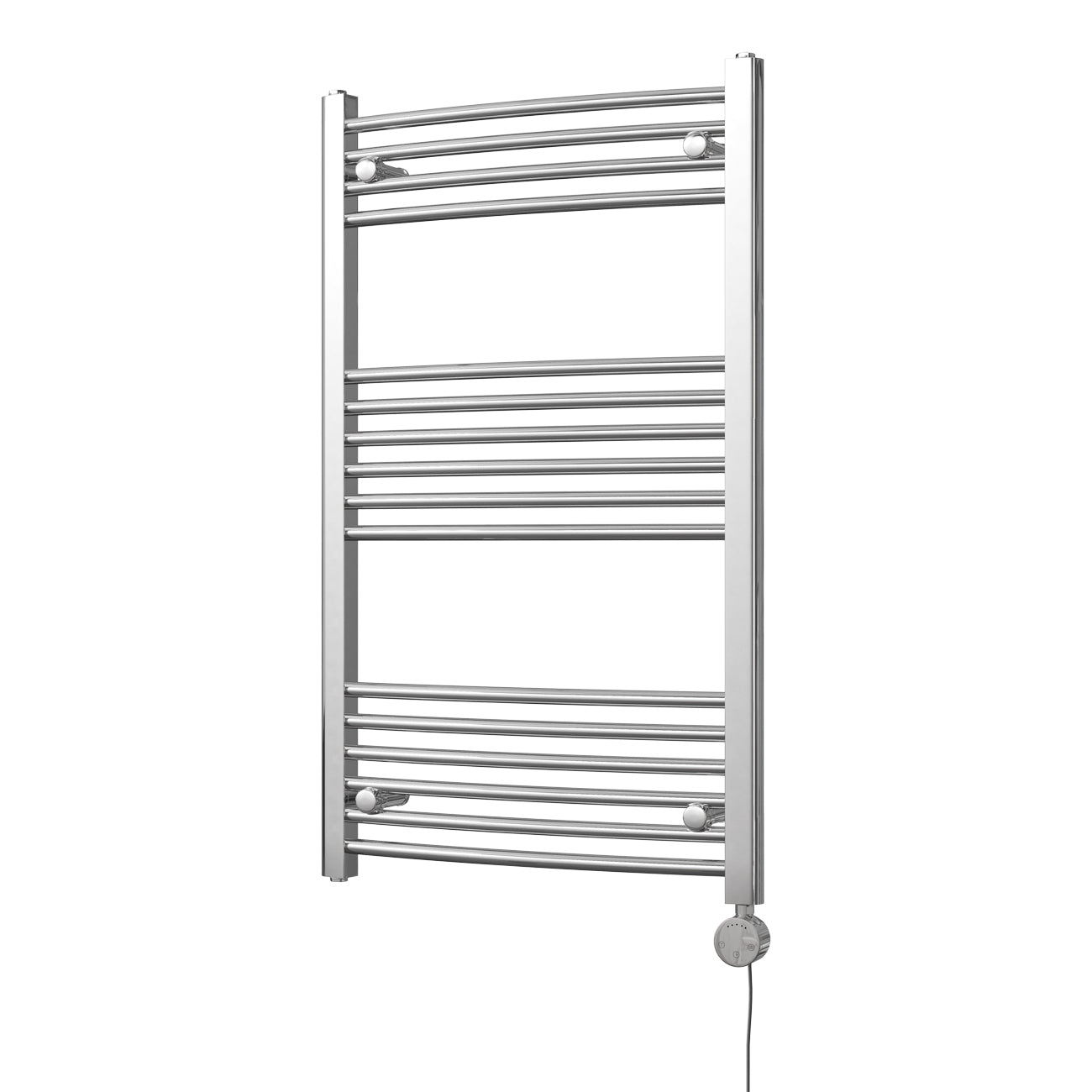 Zennor - Chrome Electric Towel Rail H1000mm x W600mm Curved 300w Thermostatic