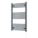 Zennor - Anthracite Electric Towel Rail H1000mm x W600mm Curved 500w Standard