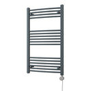Zennor - Anthracite Electric Towel Rail H1000mm x W600mm Curved 500w Thermostatic