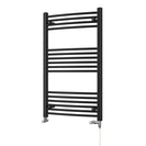 Zennor - Black Dual Fuel Towel Rail H1000mm x W600mm Standard - Curved
