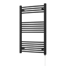 Zennor - Black Electric Towel Rail H1000mm x W600mm Curved 500w Standard