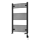 Zennor - Black Dual Fuel Towel Rail H1000mm x W600mm Thermostatic WIFI - Curved