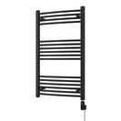 Zennor - Black Electric Towel Rail H1000mm x W600mm Curved 500w Thermostatic WIFI