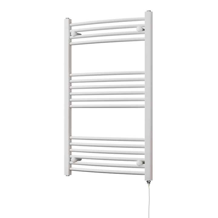 Zennor - White Electric Towel Rail H1000mm x W600mm Curved 500w Standard