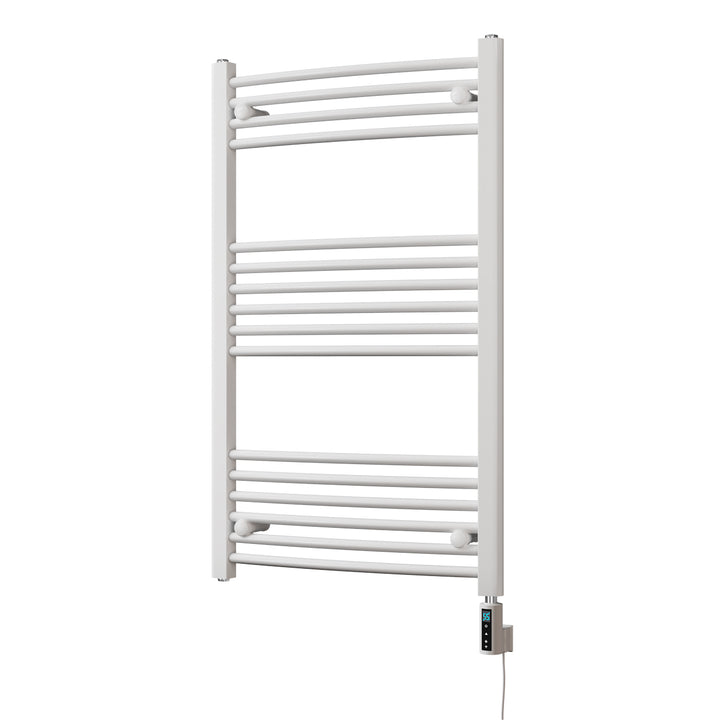Zennor - White Electric Towel Rail H1000mm x W600mm Curved 500w Thermostatic WIFI