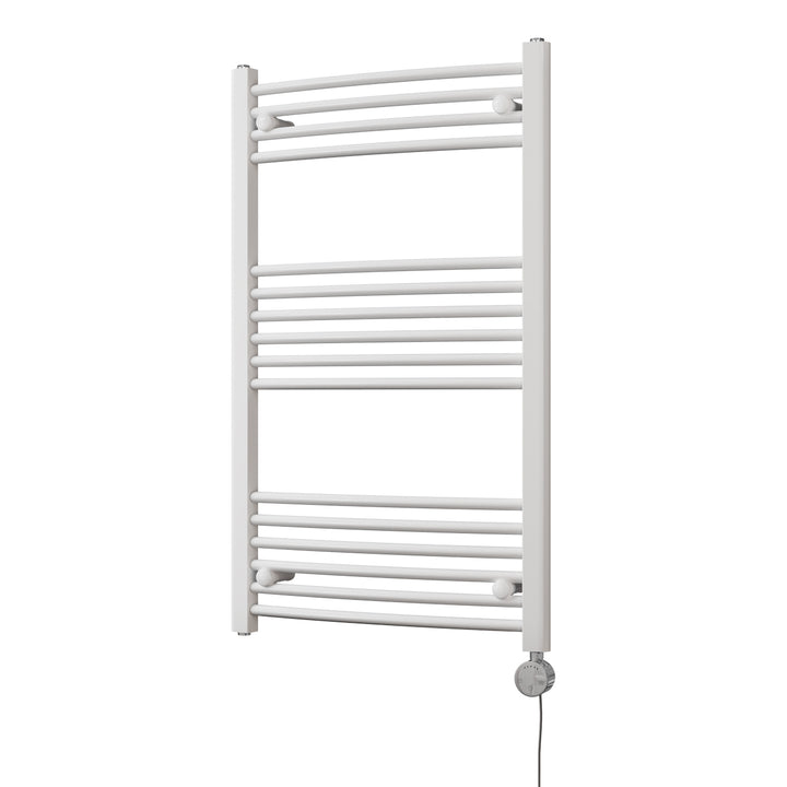 Zennor - White Electric Towel Rail H1000mm x W600mm Curved 500w Thermostatic