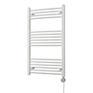Zennor - White Electric Towel Rail H1000mm x W600mm Curved 500w Thermostatic