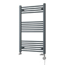 Zennor - Anthracite Dual Fuel Towel Rail H1000mm x W600mm Thermostatic - Straight