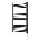 Zennor - Black Electric Towel Rail H1000mm x W600mm Straight 500w Standard
