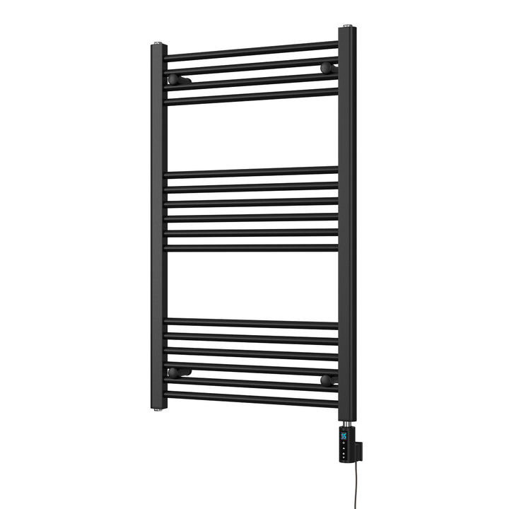 Zennor - Black Electric Towel Rail H1000mm x W600mm Straight 500w Thermostatic WIFI
