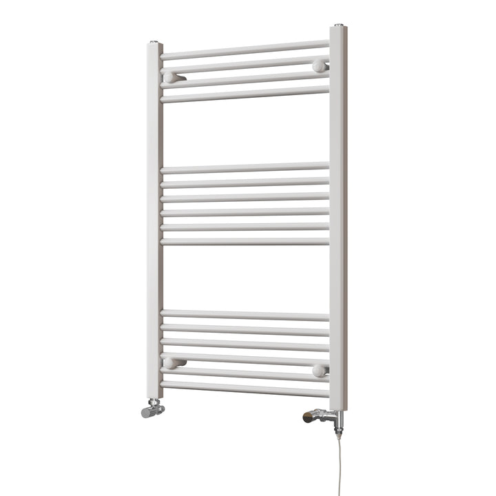 Zennor - White Dual Fuel Towel Rail H1000mm x W600mm Standard - Straight