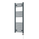 Zennor - Anthracite Electric Towel Rail H1200mm x W400mm Curved 400w Thermostatic