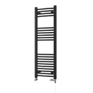 Zennor Black Dual Fuel Towel Rail 1200mm x 400mm – Standard Curved Bathroom Radiator