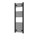 Zennor - Black Electric Towel Rail H1200mm x W400mm Curved 400w Standard