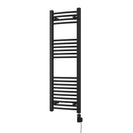 Zennor - Black Electric Towel Rail H1200mm x W400mm Curved 300w Thermostatic WIFI