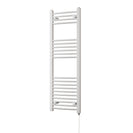 Zennor - White Electric Towel Rail H1200mm x W400mm Curved 400w Standard