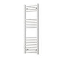 Zennor - White Heated Towel Rail - H1200mm x W400mm - Curved