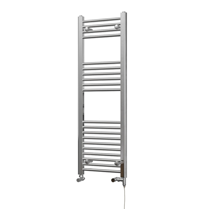 Zennor - Chrome Dual Fuel Towel Rail H1200mm x W400mm Standard - Straight