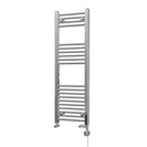 Zennor - Chrome Dual Fuel Towel Rail H1200mm x W400mm Thermostatic - Straight