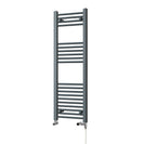 Zennor - Anthracite Dual Fuel Towel Rail H1200mm x W400mm Standard - Straight
