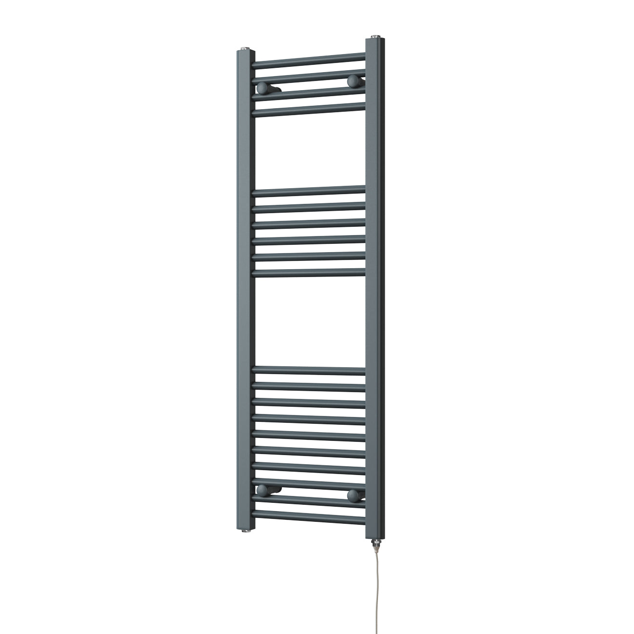 Zennor - Anthracite Electric Towel Rail H1200mm x W400mm Straight 300w Standard
