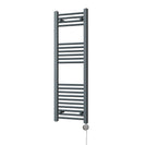 Zennor - Anthracite Electric Towel Rail H1200mm x W400mm Straight 400w Thermostatic