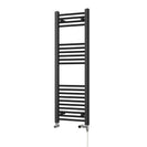 Zennor Black Dual Fuel Towel Rail 1200mm x 400mm – Standard Straight Bathroom Radiator