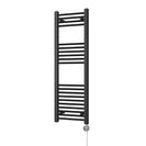Zennor - Black Electric Towel Rail H1200mm x W400mm Straight 400w Thermostatic