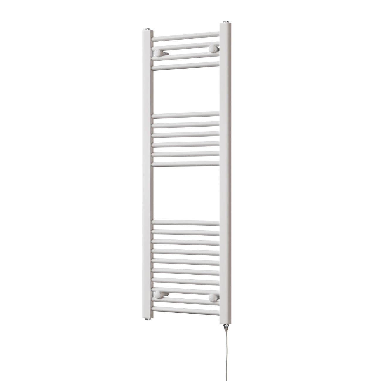 Zennor - White Electric Towel Rail H1200mm x W400mm Straight 400w Standard