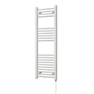 Zennor - White Electric Towel Rail H1200mm x W400mm Straight 400w Standard