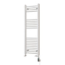 Zennor - White Dual Fuel Towel Rail H1200mm x W400mm Thermostatic WIFI - Straight