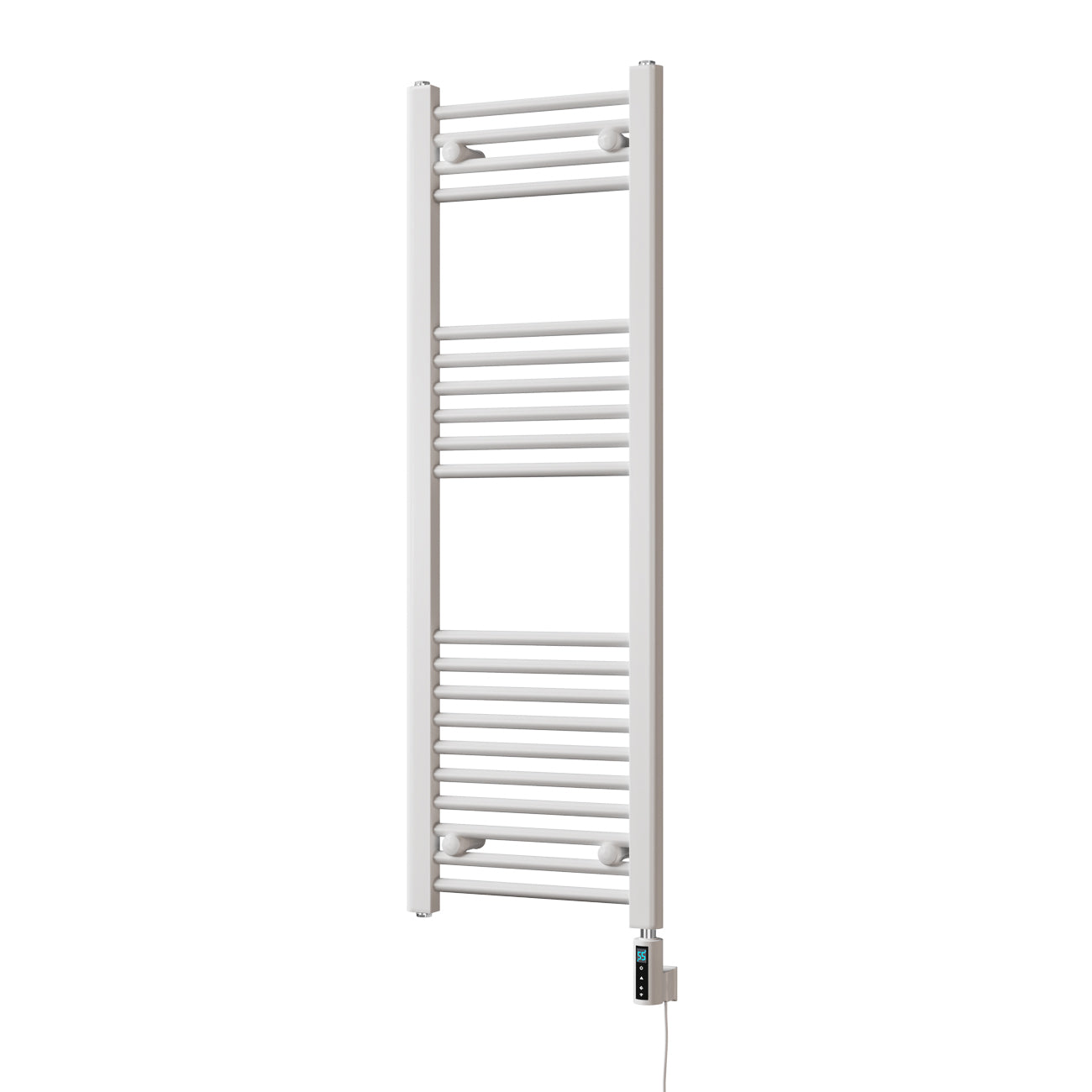 Zennor - White Electric Towel Rail H1200mm x W400mm Straight 300w Thermostatic WIFI