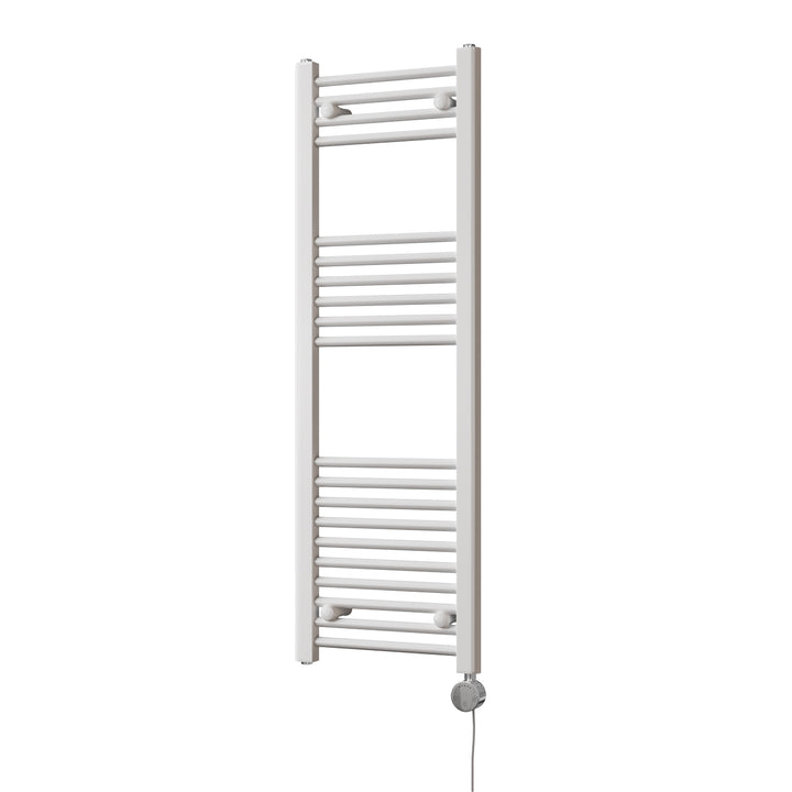 Zennor - White Electric Towel Rail H1200mm x W400mm Straight 400w Thermostatic