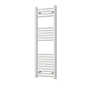 Zennor - White Heated Towel Rail - H1200mm x W400mm - Straight