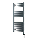 Zennor - Anthracite Electric Towel Rail H1200mm x W500mm Curved 500w Thermostatic WIFI